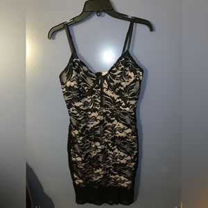 Black and nude short dress